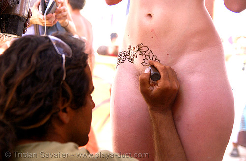 mehndi (henna temporary tattoo) - burning man 2007