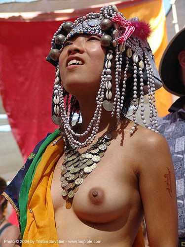 traditional AKHA tribe hat (head-dress) - burning-man 2004