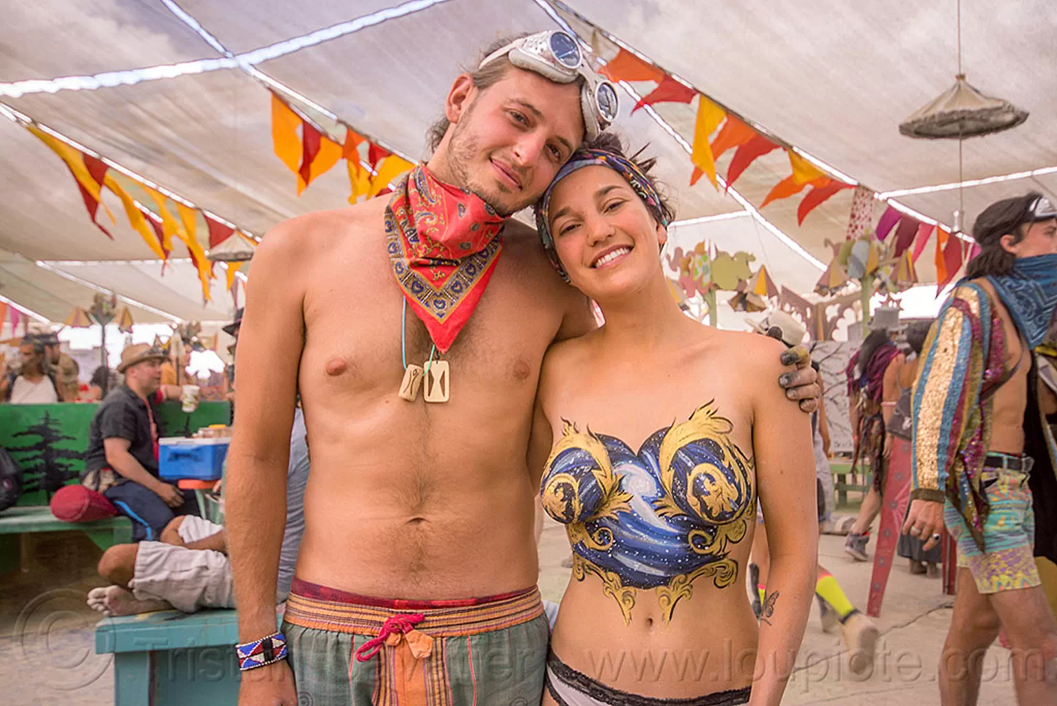 Burning Man - Topless Bodypainting