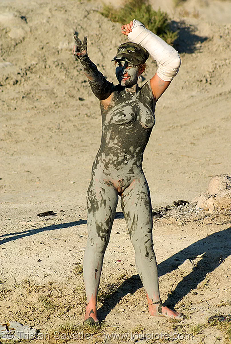 Mud Bath - Woman (Trego Hot Springs, Black Rock Desert, Nevada)