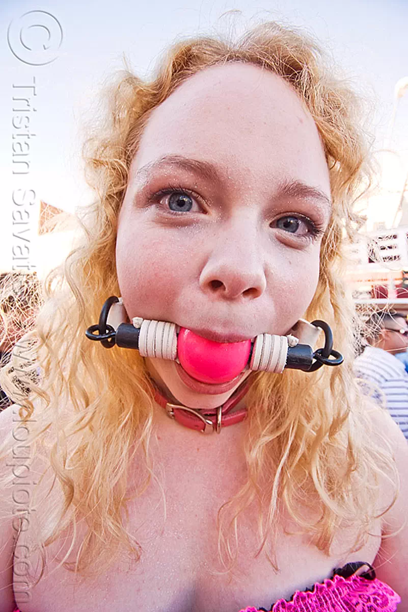 Woman with Ball Gag - Folsom Street Fair (San Francisco)