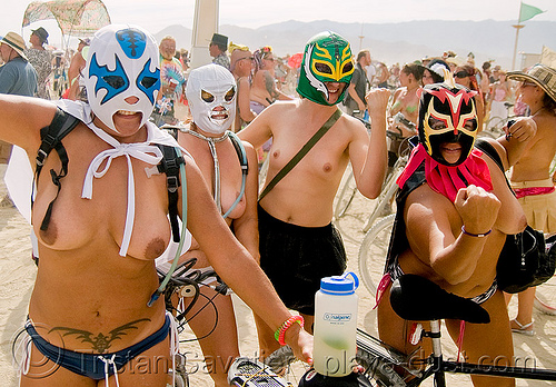 Burning Man Naked Wrestling