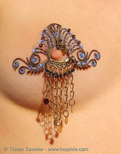breast jewelry close-up, body jewelry, closeup, fashion, piercing, shaina, woman