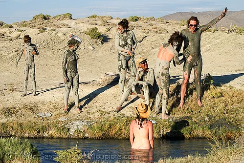 trego hot springs (black rock desert, nevada), mud bath, muddy, trego hot springs